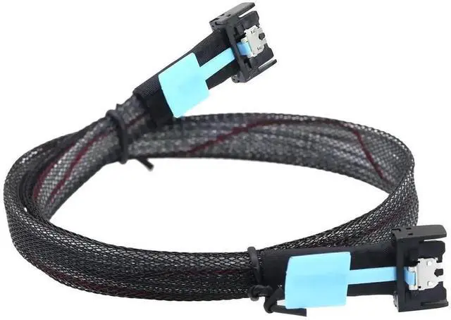 Alt view image 4 of 6 - Gen5 PCIe MCIO Slimline SFF-8654 4i to MCIO 4i Cable \u2013 30G High-Speed Server Data Interconnect (0.8M)