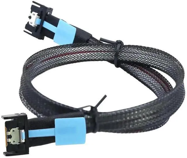 Alt view image 6 of 6 - Gen5 PCIe MCIO Slimline SFF-8654 4i to MCIO 4i Cable \u2013 30G High-Speed Server Data Interconnect (0.8M)