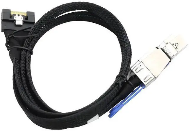 Alt view image 3 of 5 - Slimline SAS SFF 8654 8i to Dual SAS HD SFF 8644 Server Cable with Full-Cover Anti-Misplug Design 32AWG Data Harness, 10 Ohm Impedance (1M)