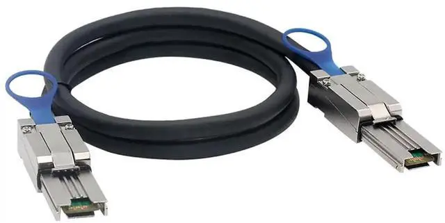 Main image of Mini SAS HD SFF 8088 26P to SAS HD 8088 Stacking Server Cable \u2013 6Gbps High Speed 28AWG Copper Data Transfer Cord, 10 Ohm Impedance (3M)