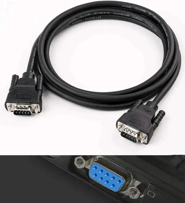 Alt view image 5 of 7 - DTech RS-232 Cable 10ft RS232 Serial Cable Male to Male 9 Pin DB9 Cord Straight Through