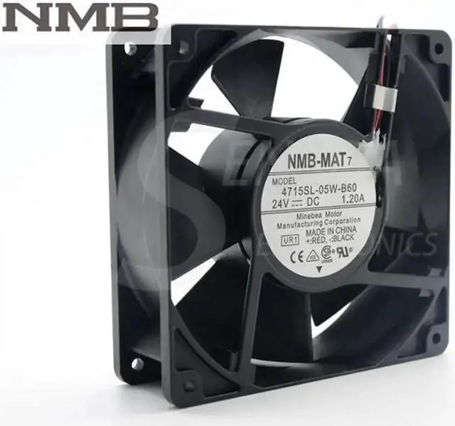 Alt view image 2 of 4 - For NMB 4715SL-05W-B60 12038 DC 24V IP55 1.20A waterproof axial cooling fan