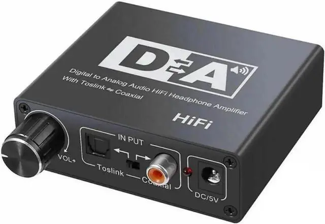 Main image of Digital Optical to Analog Audio with Volume Control Coaxial to Optical 3.5mm Digital to Analog Audio Converter