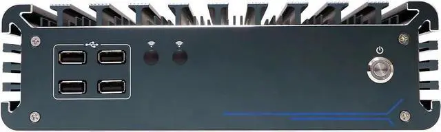 Alt view image 4 of 6 - WUSU Fanless Industrial PC, Mini Computer, IPC, Core I5 1235U, Windows 11 Pro, I15, 4 x HDMI, 2 x LAN, 4 x COM COM1/2 for RS232/RS485, TPM2.0, 16G RAM, 256G SSD