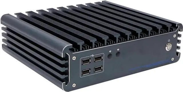 Alt view image 6 of 6 - WUSU Fanless Industrial PC, Mini Computer, IPC, Core I5 1235U, Windows 11 Pro, I15, 4 x HDMI, 2 x LAN, 4 x COM COM1/2 for RS232/RS485, TPM2.0, 16G RAM, 256G SSD