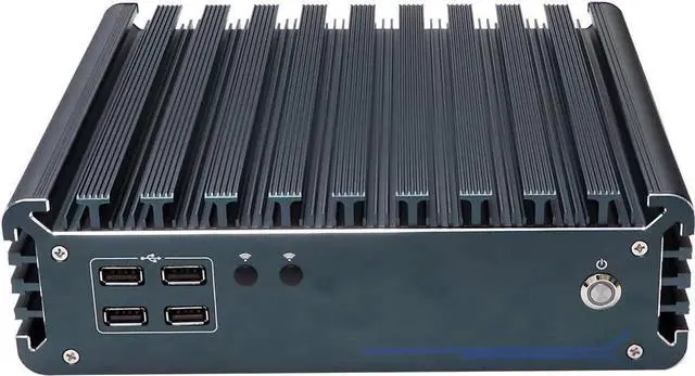 Alt view image 2 of 6 - WUSU Fanless Industrial PC, Mini Computer, IPC, Core I5 1235U, Windows 11 Pro, I15, 4 x HDMI, 2 x LAN, 4 x COM COM1/2 for RS232/RS485, TPM2.0, 16G RAM, 256G SSD