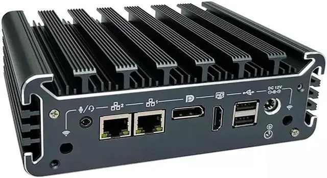 Alt view image 4 of 5 - Industrial Mini PC, Mini Desktop PC, Intel Core i5 7360U, Dual Intel i225-V 2.5G LAN, HD DP Dual Display, TPM2.0 2 COM Fanless Mini PC Windows 11, 8GB Ram 128GB SSD