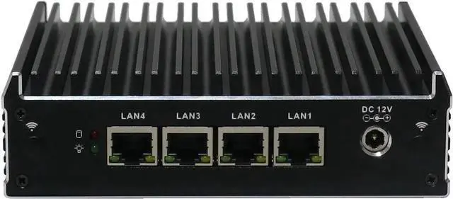 Main image of WUSU Micro Firewall Appliance, Mini PC, OPNsense, VPN, Router PC, J3160, C3, 2 x HDMI, COM, 4 x Gigabit Lan, 2 x USB3.0, 4G RAM, 128G SSD