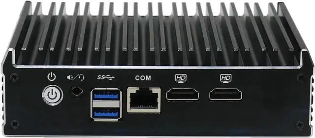 Alt view image 2 of 7 - WUSU Micro Firewall Appliance, Mini PC, OPNsense, VPN, Router PC, J3160, C3, 2 x HDMI, COM, 4 x Gigabit Lan, 2 x USB3.0, 4G RAM, 128G SSD