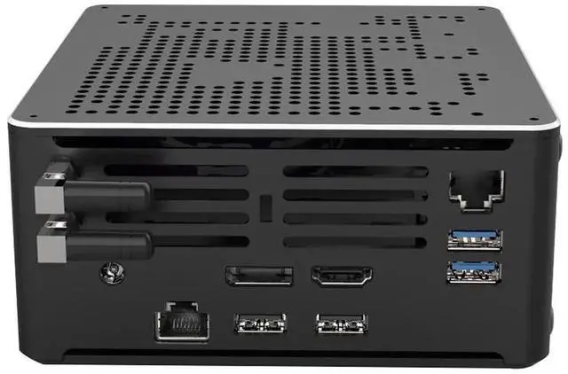 Alt view image 3 of 7 - 4K Mini PC, HTPC, Desktop Computer, Small Server, Windows 11 or Linux Ubuntu, Intel XEON E-2176M, B18, DP, HDMI, Type-C, 2 x LAN, 8GB RAM 128GB SSD