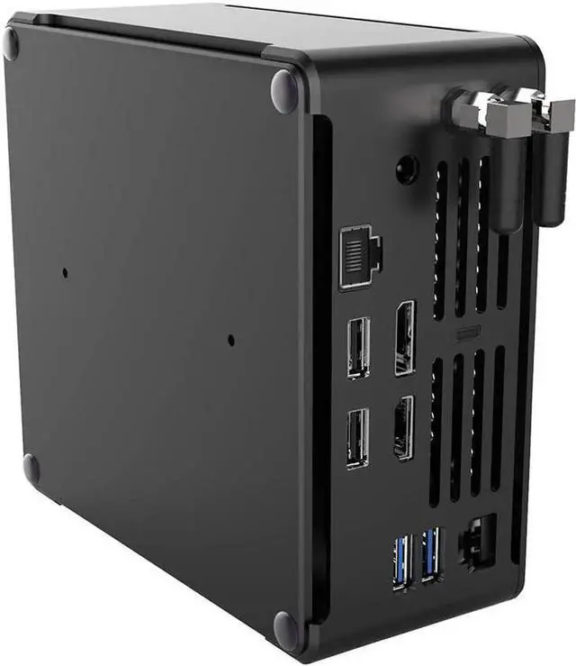 Alt view image 7 of 7 - 4K Mini PC, HTPC, Desktop Computer, Small Server, Windows 11 or Linux Ubuntu, Intel XEON E-2176M, B18, DP, HDMI, Type-C, 2 x LAN, 8GB RAM 128GB SSD