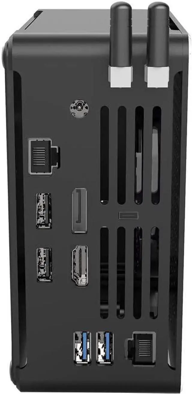 Alt view image 2 of 7 - 4K Mini PC, HTPC, Desktop Computer, Small Server, Windows 11 or Linux Ubuntu, Intel XEON E-2176M, B18, DP, HDMI, Type-C, 2 x LAN, 8GB RAM 128GB SSD