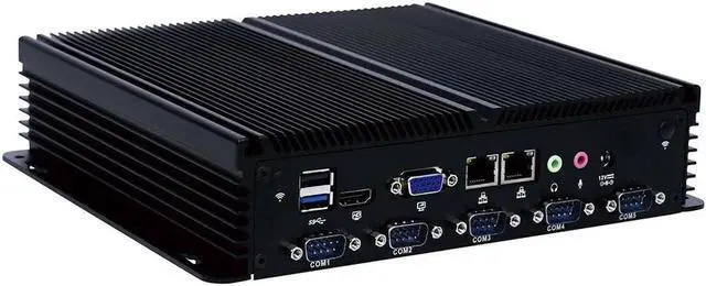Main image of Fanless Industrial PC Rugged Computer IPC Mini PC Windows 10 Pro/ Linux with Intel Quad Core J1900 6 COM 2 LAN 3G 4G WiFi Support SIM Slot 8G RAM 128G SSD