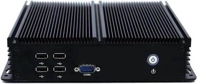 Alt view image 3 of 7 - Fanless Industrial PC Rugged Computer IPC Mini PC Windows 10 Pro/ Linux with Intel Quad Core J1900 6 COM 2 LAN 3G 4G WiFi Support SIM Slot 8G RAM 128G SSD