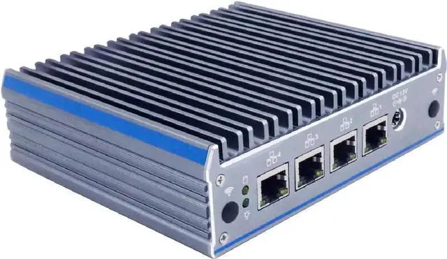 Alt view image 2 of 6 - Micro Firewall Appliance, Mini PC, OPNsense, VPN, Router PC, Intel J4125, C5, AES-NI, DP, HDMI, COM, SIM Slot, 4 x Intel I211 I210, 8G RAM, 128G SSD