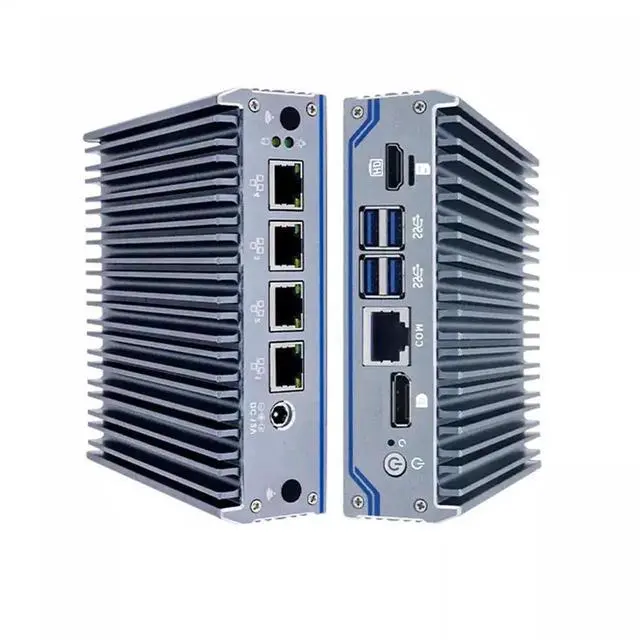 Alt view image 5 of 6 - Micro Firewall Appliance, Mini PC, OPNsense, VPN, Router PC, Intel J4125, C5, AES-NI, DP, HDMI, COM, SIM Slot, 4 x Intel I211 I210, 8G RAM, 128G SSD