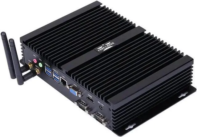 Alt view image 4 of 5 - Fanless Industrial Computer, Mini PC, IPC, Windows 11, Intel Core I5 1135G7, VGA, HDMI, LAN, 2 x COM RS232, 3 x USB2.0, 4 x USB3.0, Support WOL, 8G RAM, 128G SSD