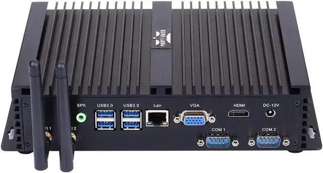 Main image of Fanless Industrial Computer, Mini PC, IPC, Windows 11, Intel Core I5 1135G7, VGA, HDMI, LAN, 2 x COM RS232, 3 x USB2.0, 4 x USB3.0, Support WOL, 8G RAM, 128G SSD