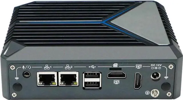 Main image of Fanless Mini PC, Desktop Computer, HTPC, Win 11 or Linux Ubuntu, N100, C11, TPM, 2 x COM, 2 x LAN, SIM Slot, 2 x HD, Vesa Mount, 8G RAM, 128G SSD