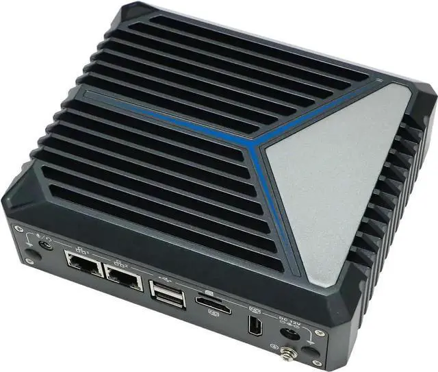 Alt view image 4 of 7 - Fanless Mini PC, Desktop Computer, HTPC, Win 11 or Linux Ubuntu, N100, C11, TPM, 2 x COM, 2 x LAN, SIM Slot, 2 x HD, Vesa Mount, 8G RAM, 128G SSD