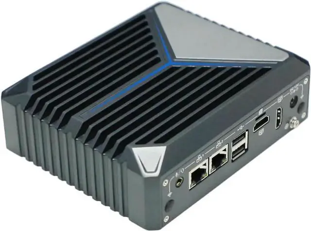Alt view image 6 of 7 - Fanless Mini PC, Desktop Computer, HTPC, Win 11 or Linux Ubuntu, N100, C11, TPM, 2 x COM, 2 x LAN, SIM Slot, 2 x HD, Vesa Mount, 8G RAM, 128G SSD