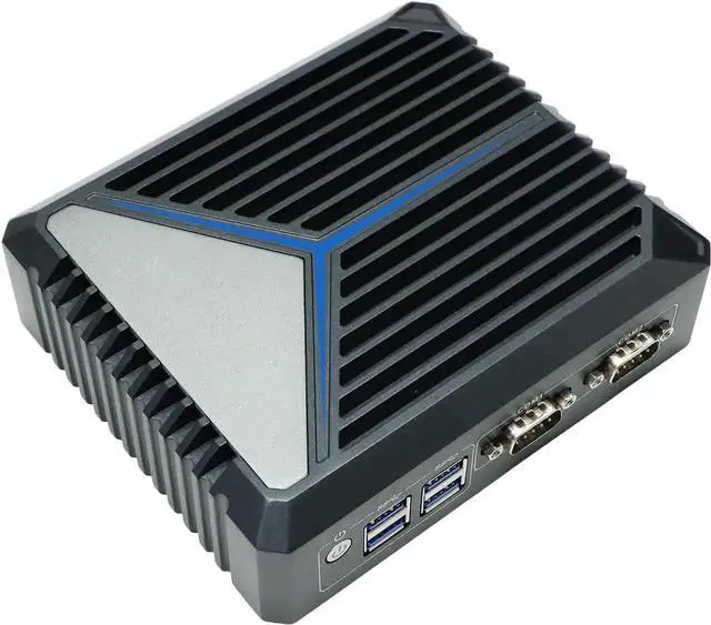 Alt view image 2 of 7 - Fanless Mini PC, Desktop Computer, HTPC, Win 11 or Linux Ubuntu, N100, C11, TPM, 2 x COM, 2 x LAN, SIM Slot, 2 x HD, Vesa Mount, 8G RAM, 128G SSD