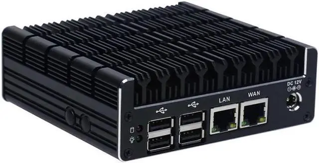 Alt view image 4 of 5 - Mini PC Support AES-NI,Firewall, PFsense,Intel Celeron J3060 with 2*LAN/1*COM/2*HDMI/2*USB3.0/4*USB3.0/win 7 Linux mini pc(4GB Ram 128GB SSD)