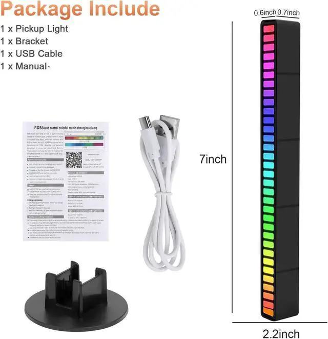 Alt view image 7 of 7 - Smart Light Bars, RGB IC Smart LED Lights 32 lamp Beads ARM chip with Various Scene Modes and Music Modes, Bluetooth Color Light Bar, With APP(2PCS)
