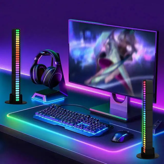 Alt view image 2 of 7 - Smart Light Bars, RGB IC Smart LED Lights 32 lamp Beads ARM chip with Various Scene Modes and Music Modes, Bluetooth Color Light Bar, With APP(2PCS)