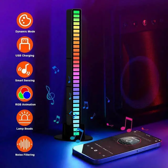 Alt view image 3 of 7 - Smart Light Bars, RGB IC Smart LED Lights 32 lamp Beads ARM chip with Various Scene Modes and Music Modes, Bluetooth Color Light Bar, With APP(2PCS)