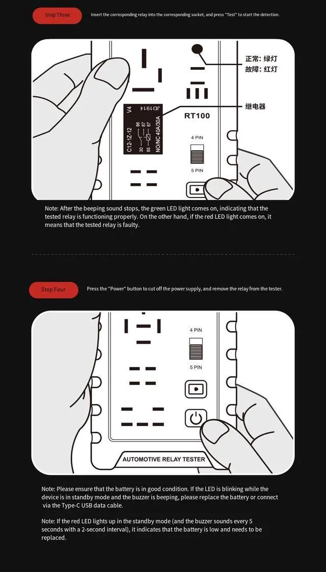 Alt view image 6 of 7 - RT100 Automotive Relay Tester - Relay Detector - 12V 24V