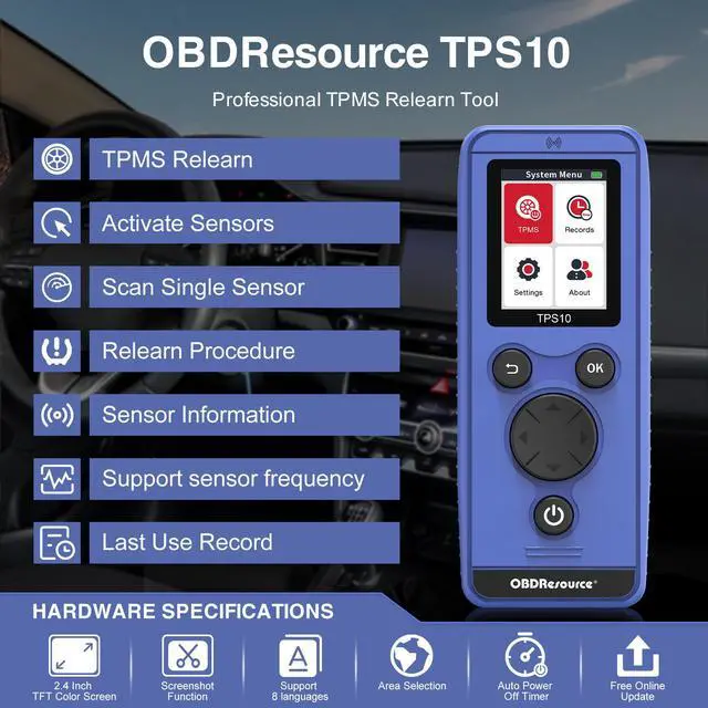 Alt view image 2 of 7 - TPS10 Tire Pressure Reset Device Learning Equipment EL50448 Diagnostic Portable Diagnostic Instrument