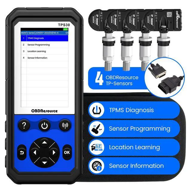 Alt view image 2 of 7 - TPS30 Tire Pressure Diagnostic Sensor Programming OBD Writing to ECU Instrument TPMS Portable