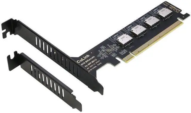 Main image of PCIE Oculink Adapter Card, RIITOP PCI-e Express 16x to Quad OCuLink SFF-8612 SFF-8611 Internal VROC Raid0 Adapter for U.2 SSD eGPU External Graphics Card Dock