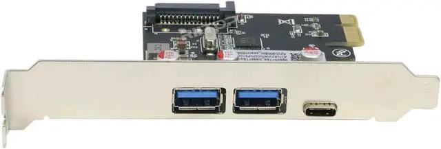 Alt view image 3 of 7 - PCIE to USB 3.0 Expansion Card, 2 USB Type-A and 1 USB Type-C Ports,PCIe to USB C Adapter Card with Low Profile Bracket, for Windows 10/11