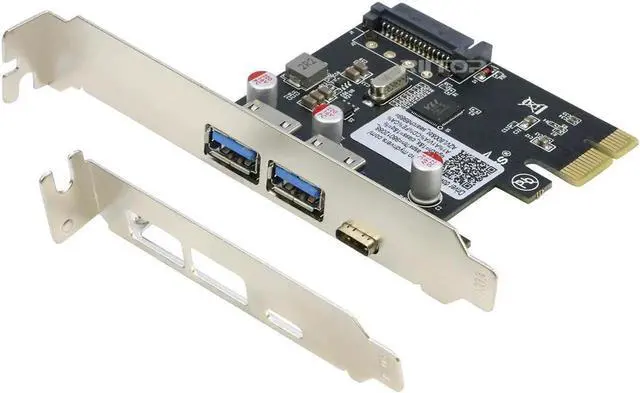 Main image of PCIE to USB 3.0 Expansion Card, 2 USB Type-A and 1 USB Type-C Ports,PCIe to USB C Adapter Card with Low Profile Bracket, for Windows 10/11