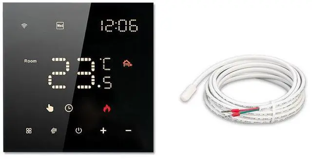Main image of Tuya Smart Graphene Electric Floor Heating Thermostat, WiFi Temperature Controller for Gas Boiler, Smart Voice Control Compatible with Alexa & Google Home