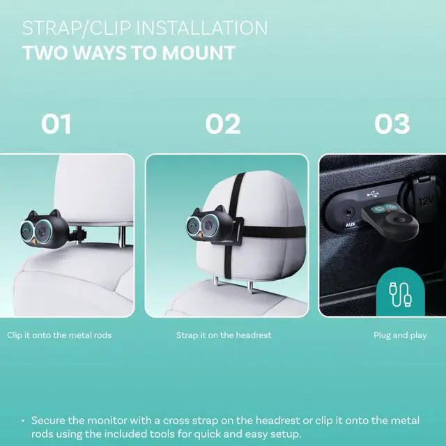 Alt view image 2 of 6 - Wireless Carplay Portable Wireless Car Adapter Carplay Adapter Car Backup Camera Rear Seat Baby Newegg Product Title Translation