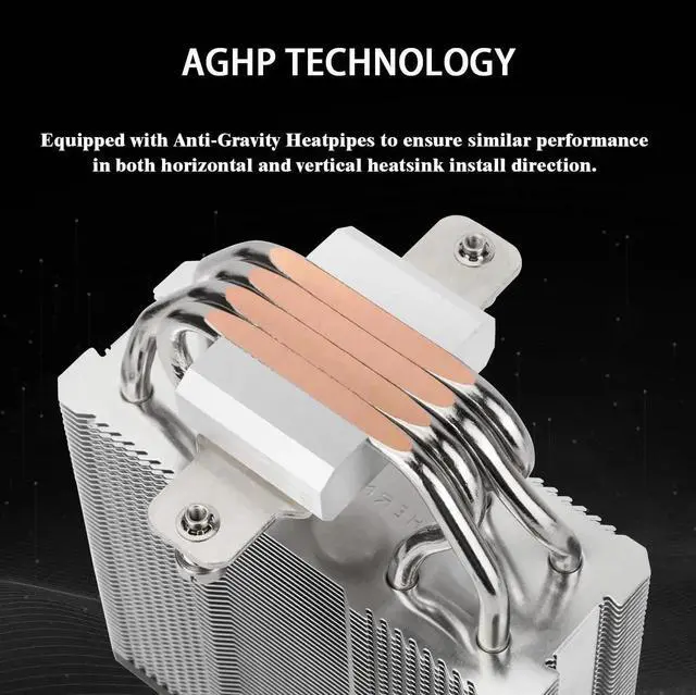 Alt view image 3 of 5 - Thermalrlght Assassin X 120R Digital ARGB Black CPU Cooler, 120mm PWM Quiet CPU Fan, AGHP 4th Technology, Support Intel lga1700/1851/1150/1151/1200,AMD:AM4/AM5,Digital Screen Top Cover