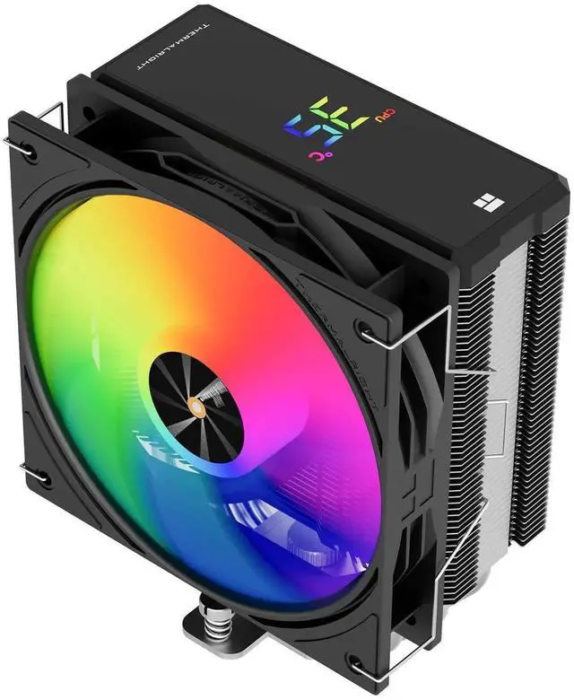 Main image of Thermalrlght Assassin X 120R Digital ARGB Black CPU Cooler, 120mm PWM Quiet CPU Fan, AGHP 4th Technology, Support Intel lga1700/1851/1150/1151/1200,AMD:AM4/AM5,Digital Screen Top Cover
