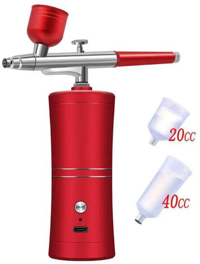 Alt view image 4 of 6 - Gradient Nail Art Airbrush Gun Kit, Mini Airbrush Spray Pen Set with Mini Air Pump, Airbrush Nail Machine for Ombre Gradient Blending, Japanese Style Nail Art Painting Tool for Manicure & Model Painti
