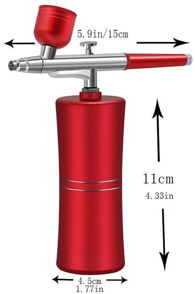 Alt view image 5 of 6 - Gradient Nail Art Airbrush Gun Kit, Mini Airbrush Spray Pen Set with Mini Air Pump, Airbrush Nail Machine for Ombre Gradient Blending, Japanese Style Nail Art Painting Tool for Manicure & Model Painti