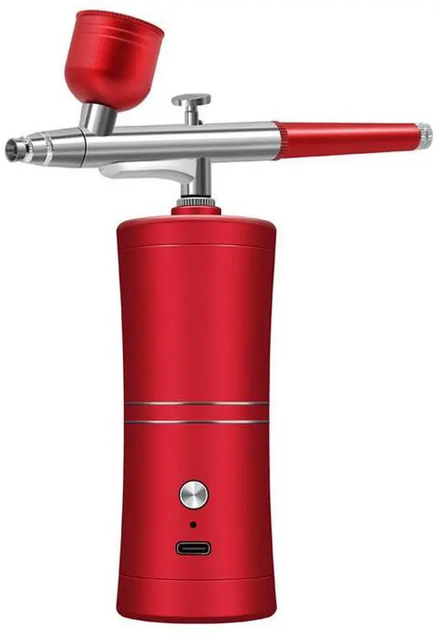 Alt view image 2 of 6 - Gradient Nail Art Airbrush Gun Kit, Mini Airbrush Spray Pen Set with Mini Air Pump, Airbrush Nail Machine for Ombre Gradient Blending, Japanese Style Nail Art Painting Tool for Manicure & Model Painti