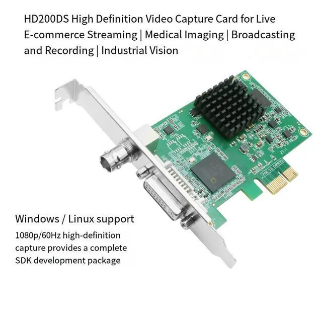 Alt view image 4 of 7 - HD200DS PCIe HD Video Capture Card, 1080P, for Medical Imaging, Color Ultrasound, Endoscope, CT, Live Streaming & Conference