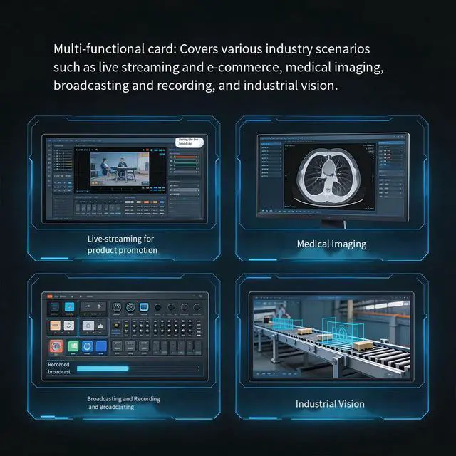Alt view image 2 of 7 - HD200DS PCIe HD Video Capture Card, 1080P, for Medical Imaging, Color Ultrasound, Endoscope, CT, Live Streaming & Conference