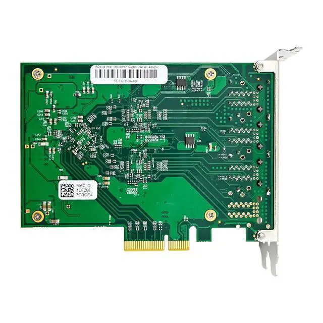 Alt view image 2 of 4 - PCIe x4 six-port industrial camera vision network card I350AM4 vision acquisition card supports iSCSI PXE