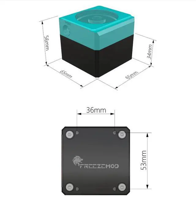 Alt view image 5 of 6 - PU-FS6M-J PC Water Cooling Pump Integrated PWM Smart Speed Control Pump, 3.5M Head Pressure for Liquid Cooling Systems Small 4-Pin Single Connector