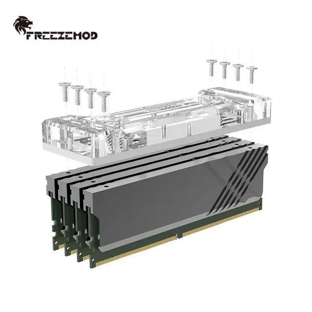 Alt view image 5 of 7 - MEO-PM0A Memory Water Block PC Liquid Cooling RAM Block, Supports Up to 4 Memory Modules