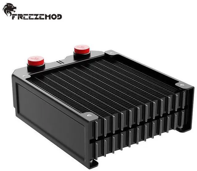 Alt view image 3 of 7 - SR-120SL Dual-Layer Aluminum Water Cooling Radiator 45mm Thick Independent Double-Stack PC Liquid Cooling Heat Exchanger for DIY Computer Water Cooling System SR-120SL 5-port