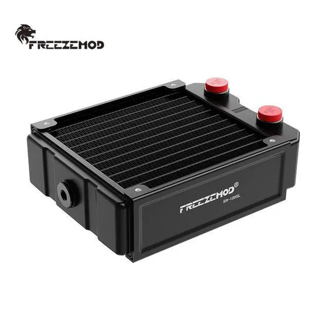 Alt view image 3 of 7 - SR-120SL Dual-Layer Aluminum Water Cooling Radiator 45mm Thick Independent Double-Stack PC Liquid Cooling Heat Exchanger for DIY Computer Water Cooling System